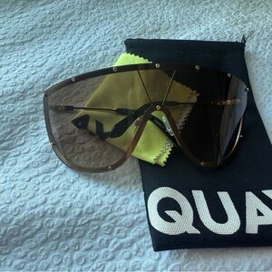 Quay Australia Brown Oversized Sunglasses